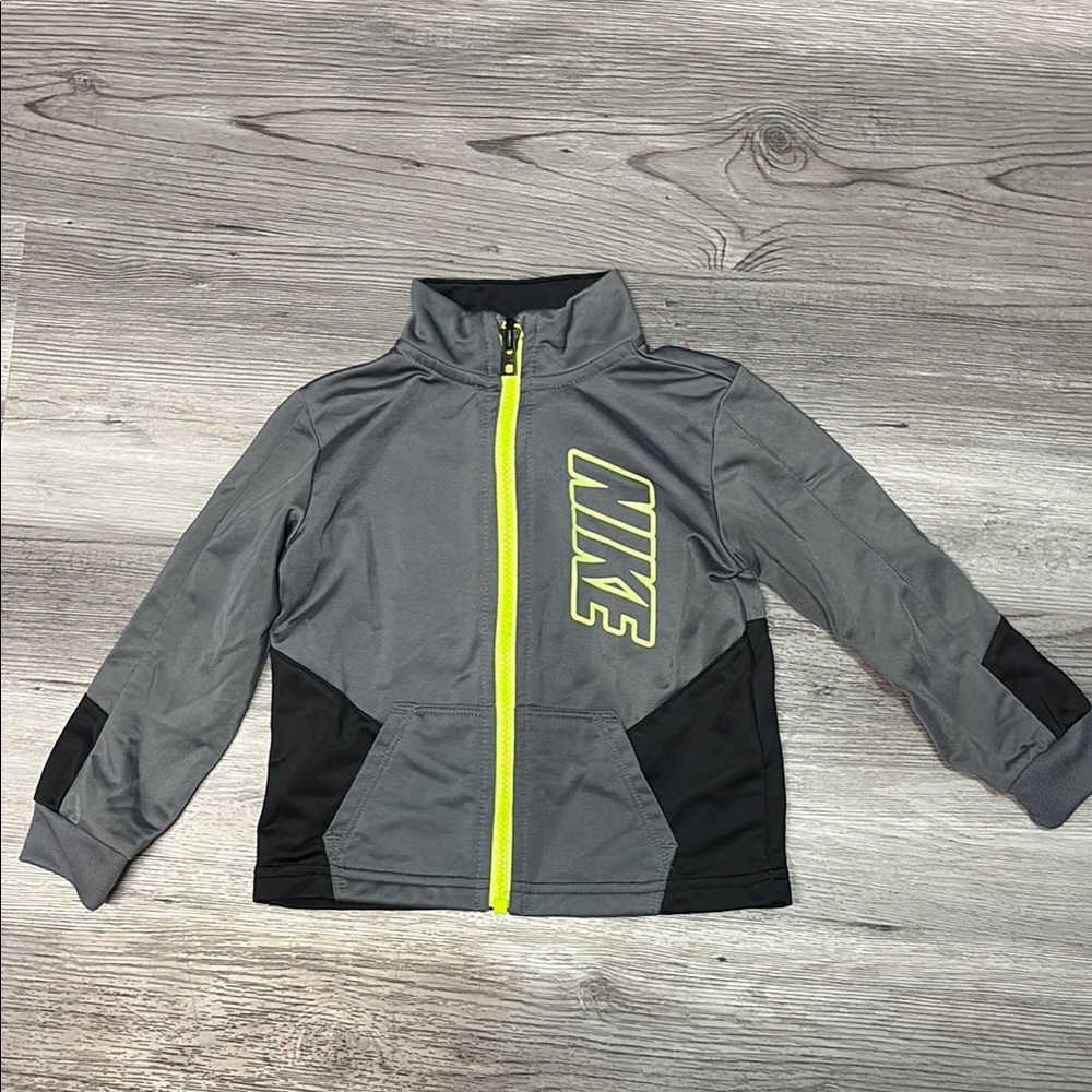 Nike Gray and Black Jacket with Neon Accents